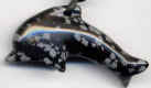 Delfin, Schneeflockenobsidian 3 x 5,5 x 1,5 cm