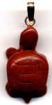Tiergravuranhänger, Goldfluß, rot 1 x 1,5 x 2 cm