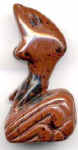 Tiergravur, Mahagoniobsidian 3,5 x 3 cm