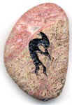 Indianischer Medizinstein, Rhodonit 5 x 3,5 cm