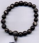 Tibetisches Kraftarmband, Jade, schwarz