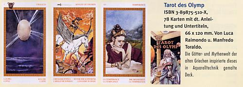 Tarot des Olymp, Tarotkarten