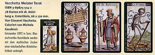 Meister-Tarot, Tarotkarten