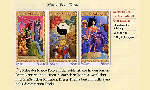 Marco Polo Tarot, Tarotkarten